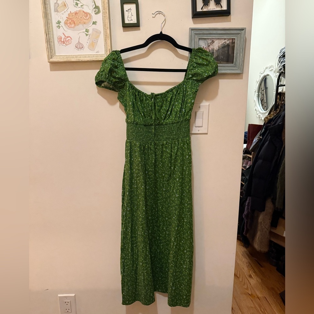 Reformation Arna Dress (green)